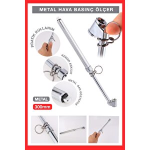 Havalı Basınç Göstergeli Saatli Lastik Şişirme Metal Basınıç Gösterge Hava Tabancası Set