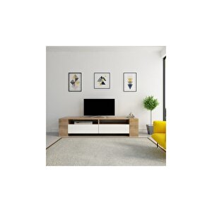 Tv Ünitesi Sasa Beyaz Ceviz Cv202