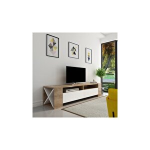Tv Ünitesi Sasa Beyaz Ceviz Cv202