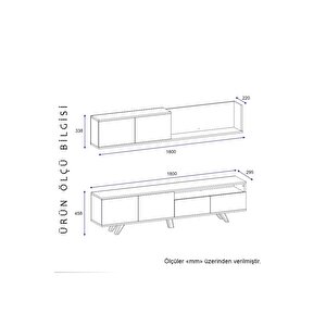Tv Ünitesi Merit Antik Çam 180 Cm