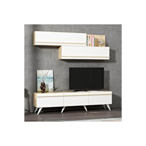 Tv Ünitesi Asil Beyaz Safir Meşe 180 Cm