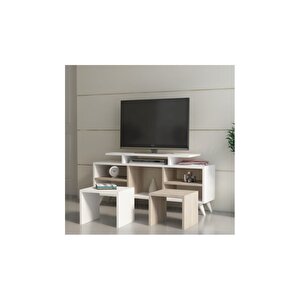 Tv Ünitesi Kervan Beyaz Cordoba
