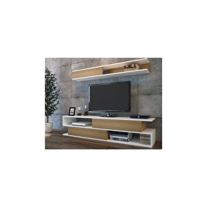 Tv Ünitesi Söz Beyaz Teak