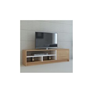 Tv Ünitesi Elips 101 Beyaz Teak 120 Cm