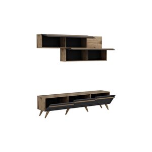 Tv Ünitesi Asil Antrasit Meşe 180 Cm
