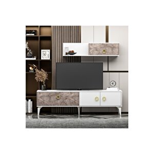 Tv Ünitesi Zerda Gordion Beyaz 180 Cm