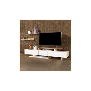 Tv Ünitesi Yavru Beyaz Teak