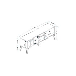 Tv Sehpası Alfas Atlantikçam 150 Cm