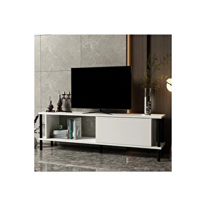 Tv Sehpası Rosso Beyaz Siyah 150 Cm