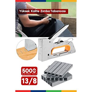 Çok Amaçlı  Dekorasyon Mobilya Ahşap Çerçeve Çakma Manuel Zımba Tabancası 5000 Zımba Hediyeli