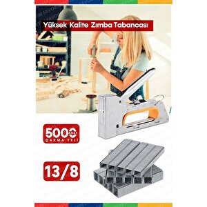 Çok Amaçlı  Dekorasyon Mobilya Ahşap Çerçeve Çakma Manuel Zımba Tabancası 5000 Zımba Hediyeli