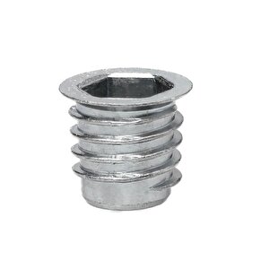 Metal Düz Dişli Dübel Ahşap Dübeli M8 10x15 Diş Çinko Mobilya Bağlantı Ünite Birleştirme (50 Adet)