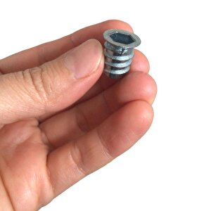Metal Düz Dişli Dübel Ahşap Dübeli M8 10x15 Diş Çinko Mobilya Bağlantı Ünite Birleştirme (50 Adet)