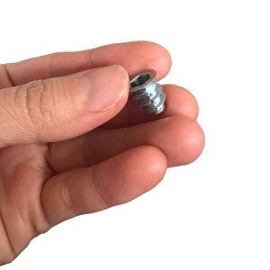 Metal Düz Dişli Dübel Ahşap Dübeli M6 8x13 Diş Çinko Mobilya Bağlantı Ünite Birleştirme (50 Adet)
