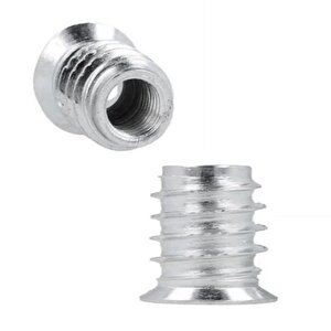 Metal Düz Dişli Dübel Ahşap Dübeli M8 10x15 Diş Çinko Mobilya Bağlantı Ünite Birleştirme (25 Adet)