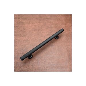 Mobilya Dolap Kulpu Mutfak Çekmece Kulpu Çizgili Doruk Mat Siyah 128 Mm 20 Adet