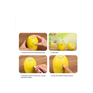 Hindistan Cevizi Yağı 180 Ml Limon Şeklinde Mini Oda Hava Nemlendirici Buhar Aromaterapi Difüzör