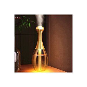 Hava Nemlendirici Ultrasonik Led Rgb Parfüm Şişesi Ev Araba Aromatik Difizör 300ml Beyaz
