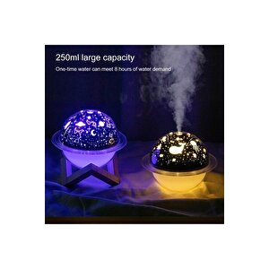 Hava Nemlendirici Aromatik Oda Kokusu Difüzörü Buhar Ultrasonik 7 Renk Led Işıklı 250ml