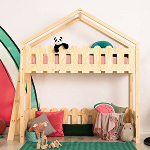 Markaawm Oyun Alanlı Ranza Montessori Yatak Ahşap Çocuk Ranza 90x190 cm