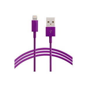Renkli Iphone 5 5s 6 6s Usb Data Kablosu - Mor