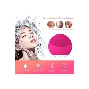 Unisex Pembe Şarjlı Cilt Yüz Temizleme Cihazı