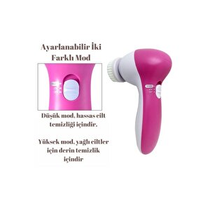 Pilli Yüz Cilt Temizleme Cihazı Siyah Nokta Peeling Fırça Seti