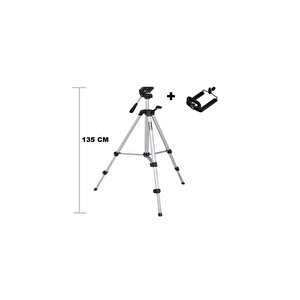 Tripod : Telefon Ve Kamera Tutucu Ayak + Telefon Tutucu - Orta Bo