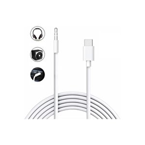 Type-c Aux Kablo 1 Metre Uzun Çevirici 3.5 Jack Kablo