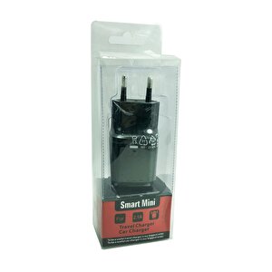 Smart Mini 2.1a Usb Şarj Adaptör Başlık Siyah