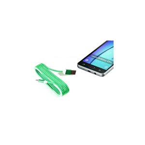 Android Örgü Şeklinde Renkli Çelik Şarj Data Kablosu - Yeşi