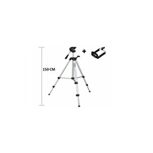 Telefon Ve Kamera Tutucu Tripot Ayak 150 Cm (telefon Tutuculu)