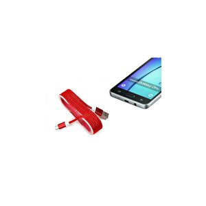 Android Örgü Şeklinde Renkli Çelik Şarj Data Kablosu - Kırm