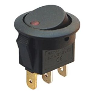 Yuvarlak Nokta Işikli On-off 3 Pi̇n 220 Volt Anahtar (ic-132)