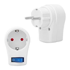 Powermaster 10 Amper - 2510 Watt Tekli̇ Beyaz Anahtarli Akim Korumali Pri̇z