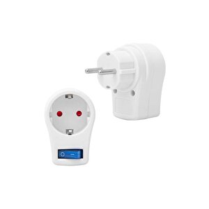 Powermaster 10 Amper - 2510 Watt Tekli̇ Beyaz Anahtarli Akim Korumali Pri̇z