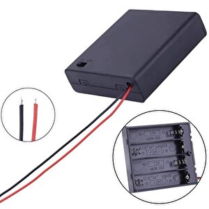 Powermaster  4'lü Aa Kapaklı Switch'li Pil Yuvası (ic-233f)