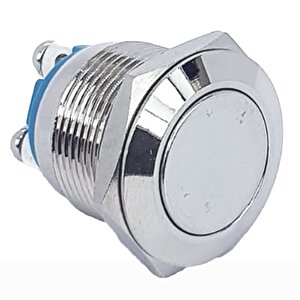 D98 19 Mm Düz Metal Buton (pbs28b-2) (ic-182)