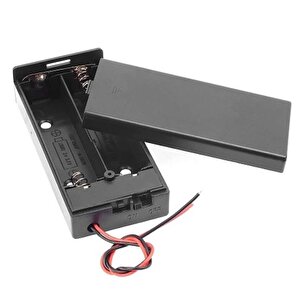 Powermaster  2'li Aa Kapaklı Switch'li Pil Yuvası (ic-233c