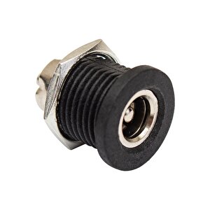 Adaptör Fi̇şi̇ İçi̇ Metal 12 Mm Yuvarlak Somunlu Dc 2.1mm Şase (ic-258c)
