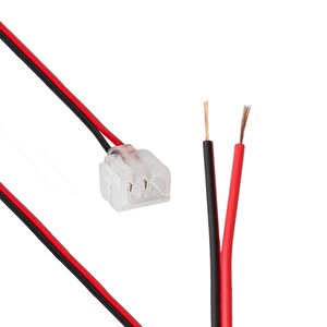 Powermaster Pm-16735 2 Pin 6x12mm Tek Yönlü Iğneli Neon Soketi Konnektör Kablo 12 Volt Fişi Aparatı (15 Cm)