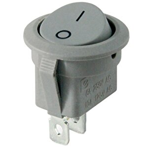 Işiksiz Gri̇ On-off 2 Pi̇n Yuvarlak Anahtar (ic-133b)