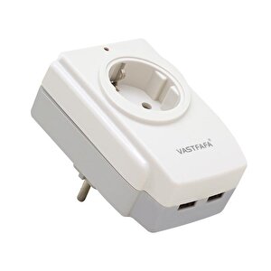 Vastfafa Sm-120u 16 Amper - 3680 Watt 2 Usbli̇ Akim Korumali Tekli̇ Pri̇z