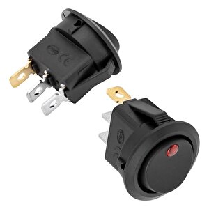 3 Pi̇nli̇ On-off 12v Volt Dc 20 Amper Işikli Anahtar (ic-132a)