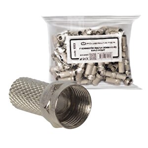 Rg6/u4 18mm Geni̇ş F Konnektör 100lü Poşet