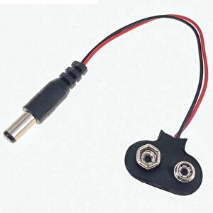 9 Volt 2.1 Mm Jacklı Pil Başlığı (ic-232a)