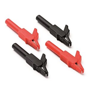4mm Banan Jak Gi̇ri̇şli̇ 55mm Krokodi̇l Catii Si̇yah- Kirmizi 2li̇ Takim (ic-243b)