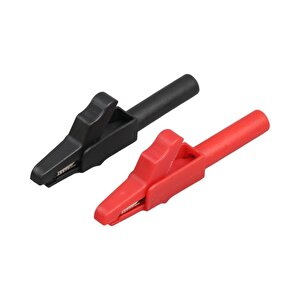Ic-243b 4mm Banan Jak Girişli Krokodil Catii (2li Takım Siyah-kırmızı)