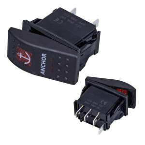 Powermaster ﻿çapa Irgatı Sembollü Yaylı Işıksız 3 Pinli On-off 12-24v Marin Switch