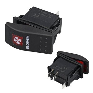 Powermaster ﻿havalandırma Sembollü Işıklı 3 Pinli On-off 12-24v Marin Switch